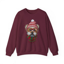 Load image into Gallery viewer, Holiday Dog Crewneck Sweatshirt – Cute Pup in Beanie & Scarf