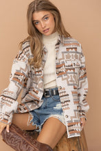 Load image into Gallery viewer, Frayed Aztec Western Shacked Jacket
