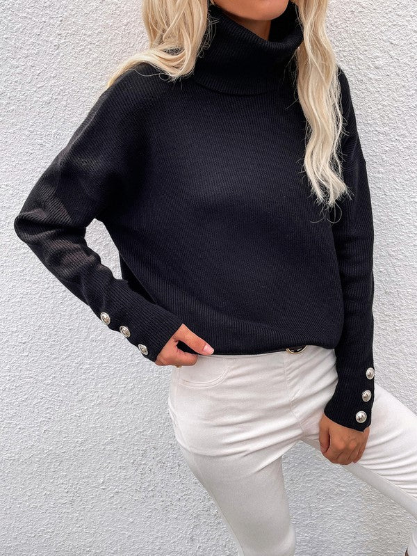 Long Sleeve Mock Neck Sweater