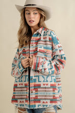 Load image into Gallery viewer, Frayed Aztec Western Shacked Jacket
