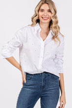 Load image into Gallery viewer, Rhinestone Button Up Shirt
