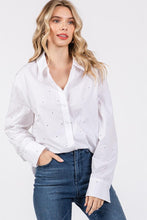 Load image into Gallery viewer, Rhinestone Button Up Shirt
