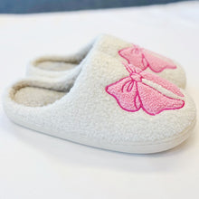 Load image into Gallery viewer, Pink Lounge Bow Cozy Non Slip Slippers
