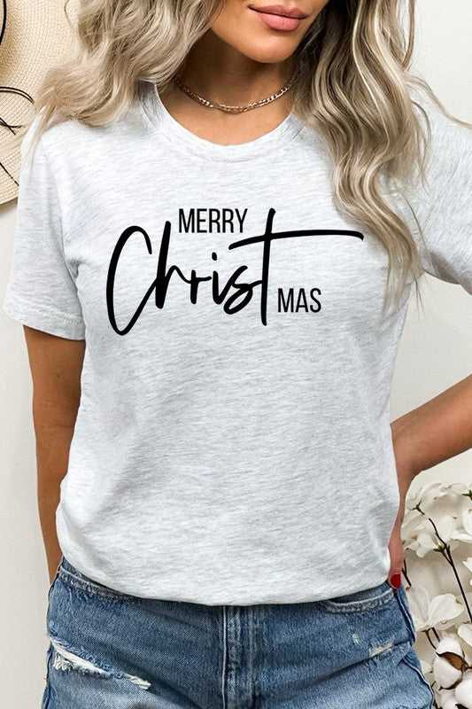 Merry Christmas Graphic Tee Short Sleeve T-Shirt