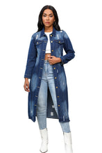 Load image into Gallery viewer, Maxi Long Denim Jacket
