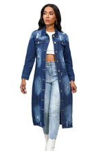 Load image into Gallery viewer, Maxi Long Denim Jacket
