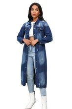 Load image into Gallery viewer, Maxi Long Denim Jacket
