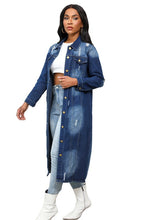 Load image into Gallery viewer, Maxi Long Denim Jacket
