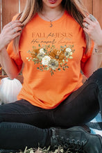 Load image into Gallery viewer, Fall For Jesus He Never Leaves Graphic Tee
