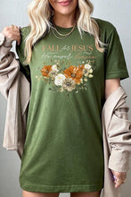 Load image into Gallery viewer, Fall For Jesus He Never Leaves Graphic Tee
