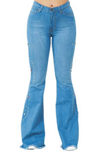 Load image into Gallery viewer, High Rise Santa Rosa Bell Bottom Denim Jean
