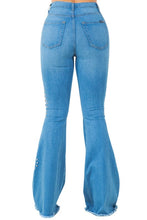 Load image into Gallery viewer, High Rise Santa Rosa Bell Bottom Denim Jean
