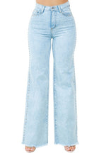 Load image into Gallery viewer, High Rise Wide Leg Brooklyn Studded Denim Jean
