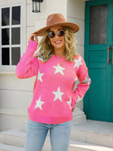 Load image into Gallery viewer, American Star Round Neck Dropped Shoulder Sweater
