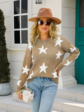 Load image into Gallery viewer, American Star Round Neck Dropped Shoulder Sweater
