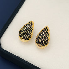 Load image into Gallery viewer, 18K Gold-Plated Zircon Teardrop Earring
