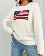 Load image into Gallery viewer, Round Neck Flag Sweater Patriot for Youth
