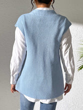 Load image into Gallery viewer, Flower V-Neck Sweater Vest
