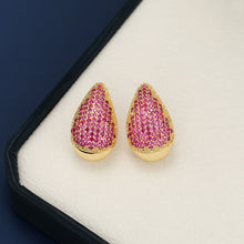 Load image into Gallery viewer, 18K Gold-Plated Zircon Teardrop Earring
