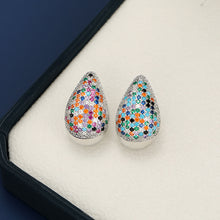 Load image into Gallery viewer, 18K Gold-Plated Zircon Teardrop Earring
