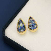 Load image into Gallery viewer, 18K Gold-Plated Zircon Teardrop Earring
