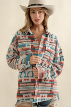 Load image into Gallery viewer, Frayed Aztec Western Shacked Jacket
