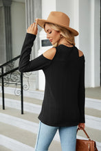 Load image into Gallery viewer, Dropped Shoulder Long Sleeve Blouse
