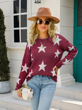 Load image into Gallery viewer, American Star Round Neck Dropped Shoulder Sweater
