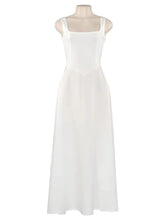 Load image into Gallery viewer, Elegant Square Neck Long A-Line Maxi Dress
