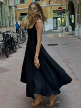 Load image into Gallery viewer, Elegant Square Neck Long A-Line Maxi Dress
