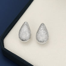 Load image into Gallery viewer, 18K Gold-Plated Zircon Teardrop Earring
