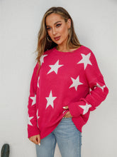 Load image into Gallery viewer, American Star Round Neck Dropped Shoulder Sweater
