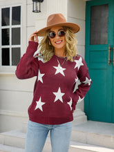 Load image into Gallery viewer, American Star Round Neck Dropped Shoulder Sweater
