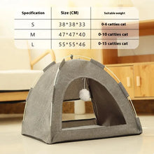 Load image into Gallery viewer, Cathouse Doghouse Breathable Tent Nest Indoor Outdoor Universal Pet Room
